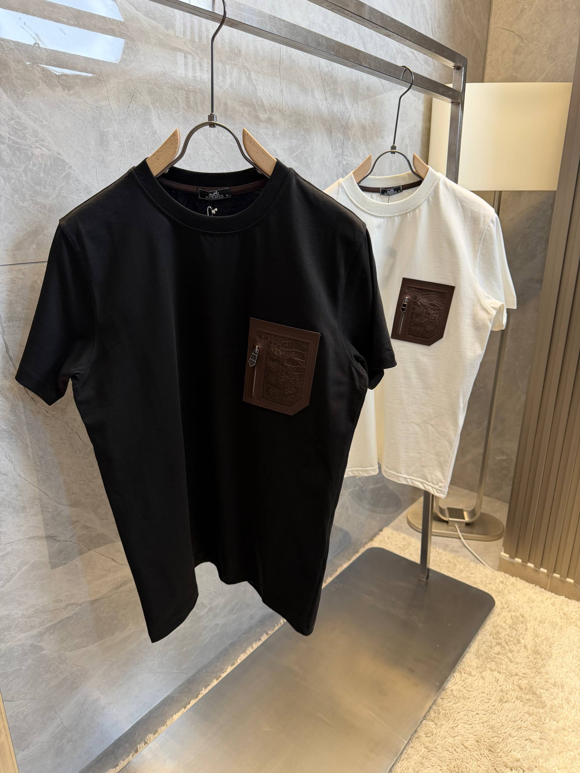 Hermes Tshirt Baskılı Cep